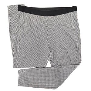 Talbots Soho Ankle Pants Womens 16 Houndstooth Pull On Career Stretch Knit